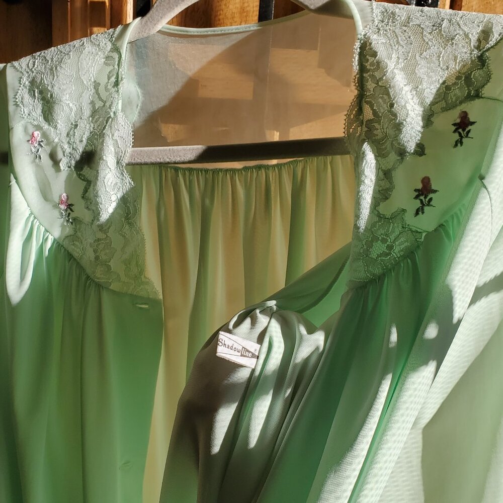 Vintage Shadowline Peignior Set - Picture 7 of 8